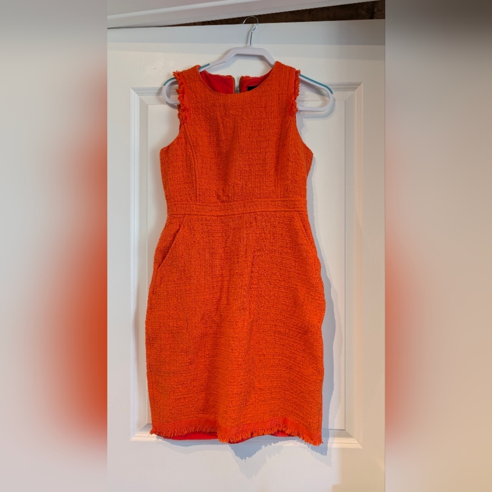 J. Crew Vibrant Orange Mini Dress